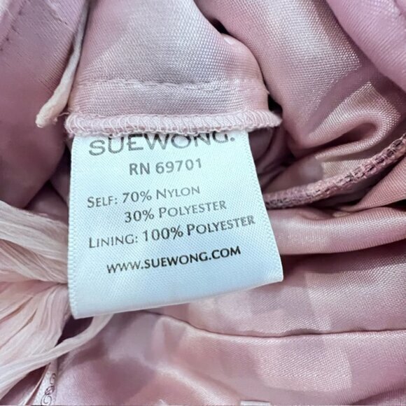 NWT Sue Wong Beaded Ribbon Embroidered Evening Formal Dress Size 4 $428 PINK - Picture 16 of 16